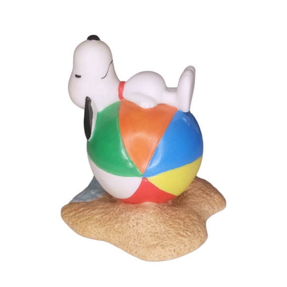 2002 Hallmark Peanuts Gallery Snoopy On Beach Ball "Have A Cool Day" Fig… - Picture 4 of 7